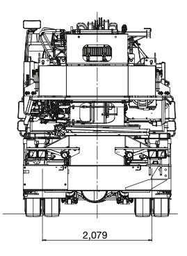 Автокран Tadano GT-750 E - 75 тонн - Габаритные характеристики